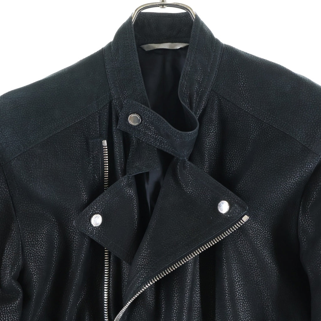 Dior HOMME(ディオールオム) 10s クリス期 Ramb Leather Jacket ラムレザー ダブルライダースジャケット ブラック 563L432J0201