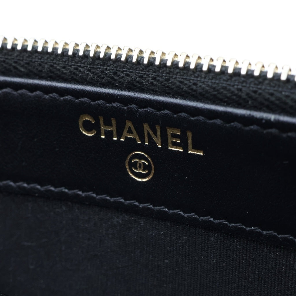CHANEL(シャネル) ボーイシャネル チェーンウォレット ミニバッグ ブラック キャビアスキン 27番台 ゴールド金具 レディース