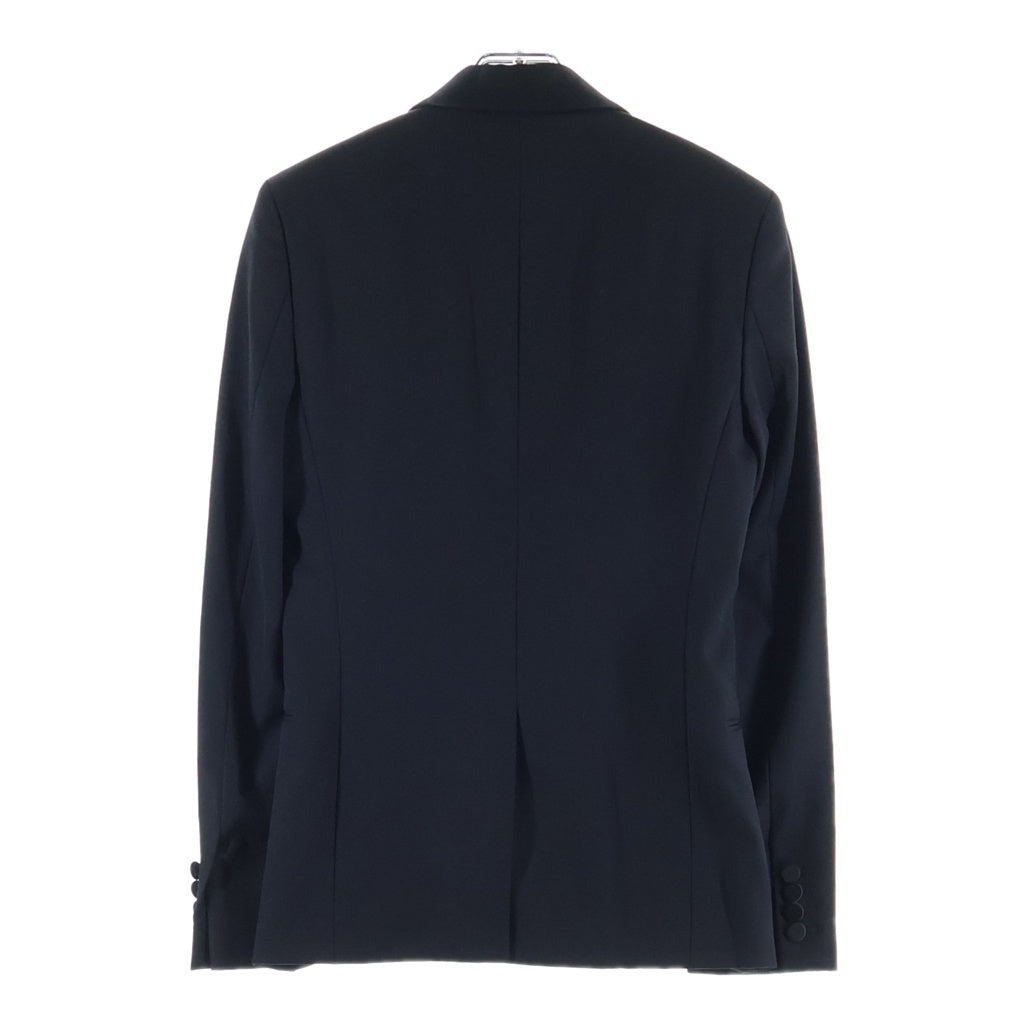 SAINT LAURENT PARIS(サンローランパリ) ショールカラー シルク ウール スモーキング テーラードジャケット ブラック 482512