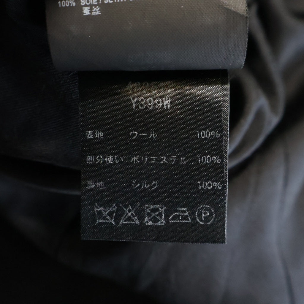 SAINT LAURENT PARIS(サンローランパリ) ショールカラー シルク ウール スモーキング テーラードジャケット ブラック 482512