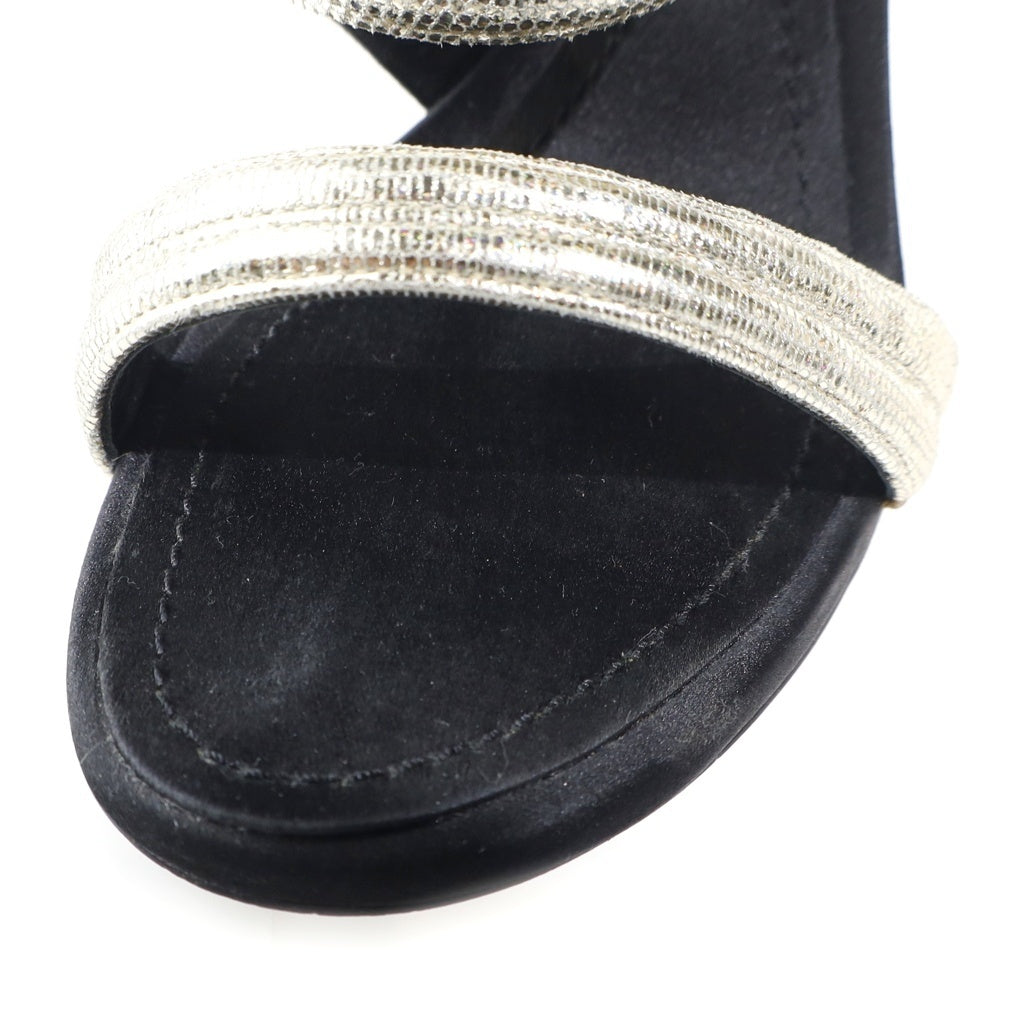 Christian Dior(クリスチャンディオール) クロスストラップヒールパンプス ゴールド レザー レディース