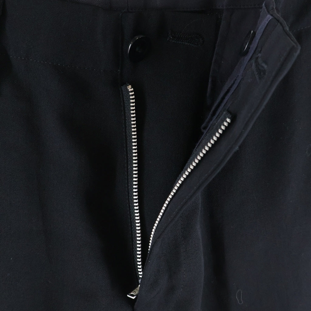Yohji Yamamoto(ヨウジヤマモト) スラックス パンツ コットン ブラック レディース