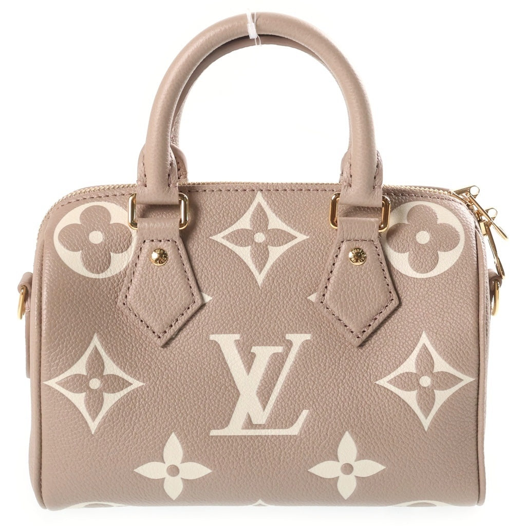 LOUIS VUITTON(ルイヴィトン) モノグラムアンプラント スピーディバンドリエール20 ハンド ショルダーバッグ 2WAY ゴールド金具 ベージュ M46575 レディース