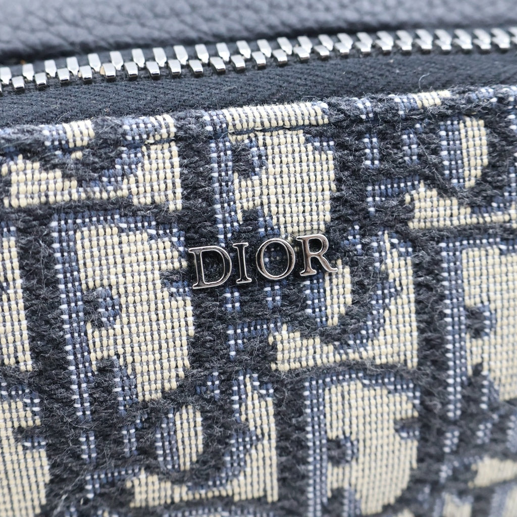 Christian Dior(クリスチャンディオール) オブリーク ショルダーバッグ キャンバス×レザー レディース