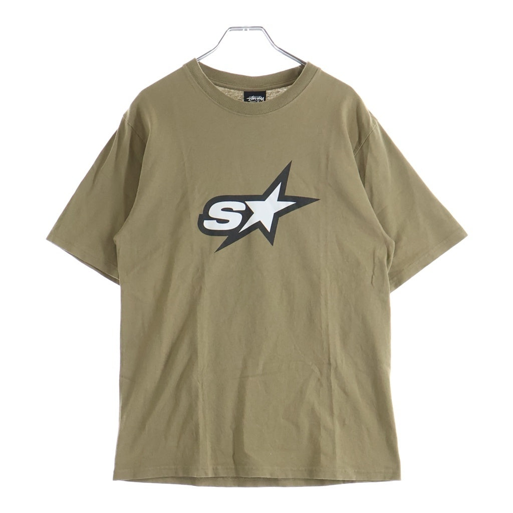 STUSSY(ステューシー) スターグラフィックフロントプリント 半袖Tシャツ クルーネックカットソー ブラウン