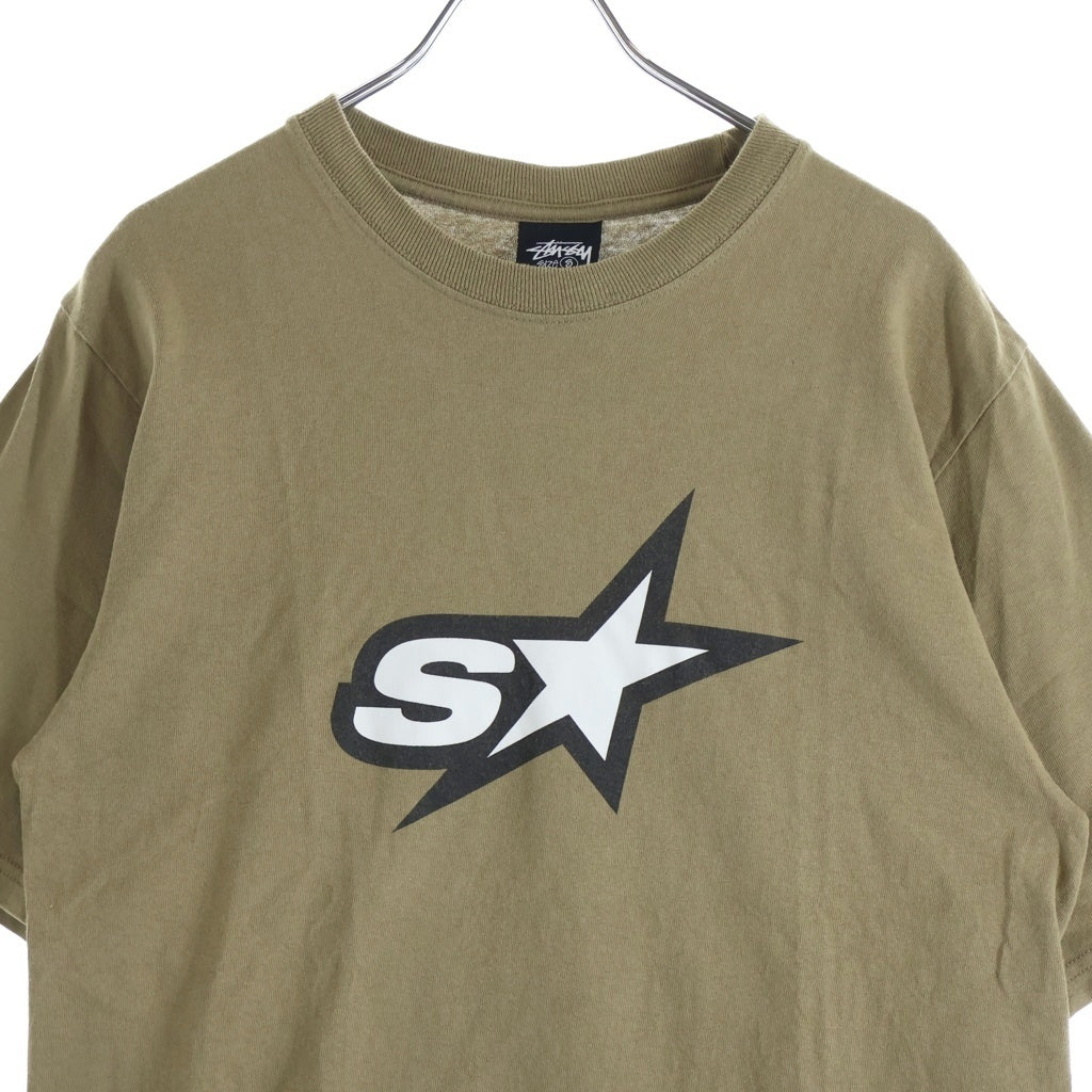 STUSSY(ステューシー) スターグラフィックフロントプリント 半袖Tシャツ クルーネックカットソー ブラウン
