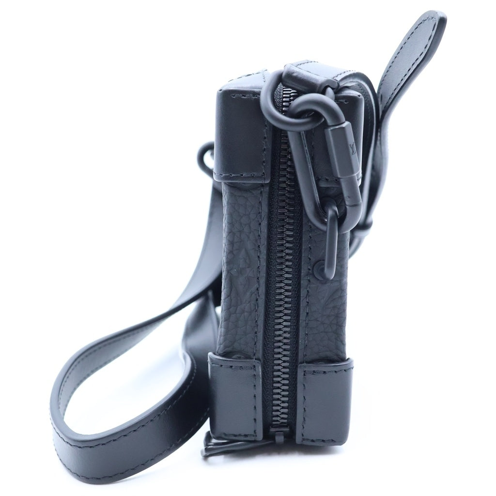 LOUIS VUITTON(ルイヴィトン) モノグラムアンプラント ソフトトランクウォレット ショルダーバッグ ブラック レザー M80224 RFID