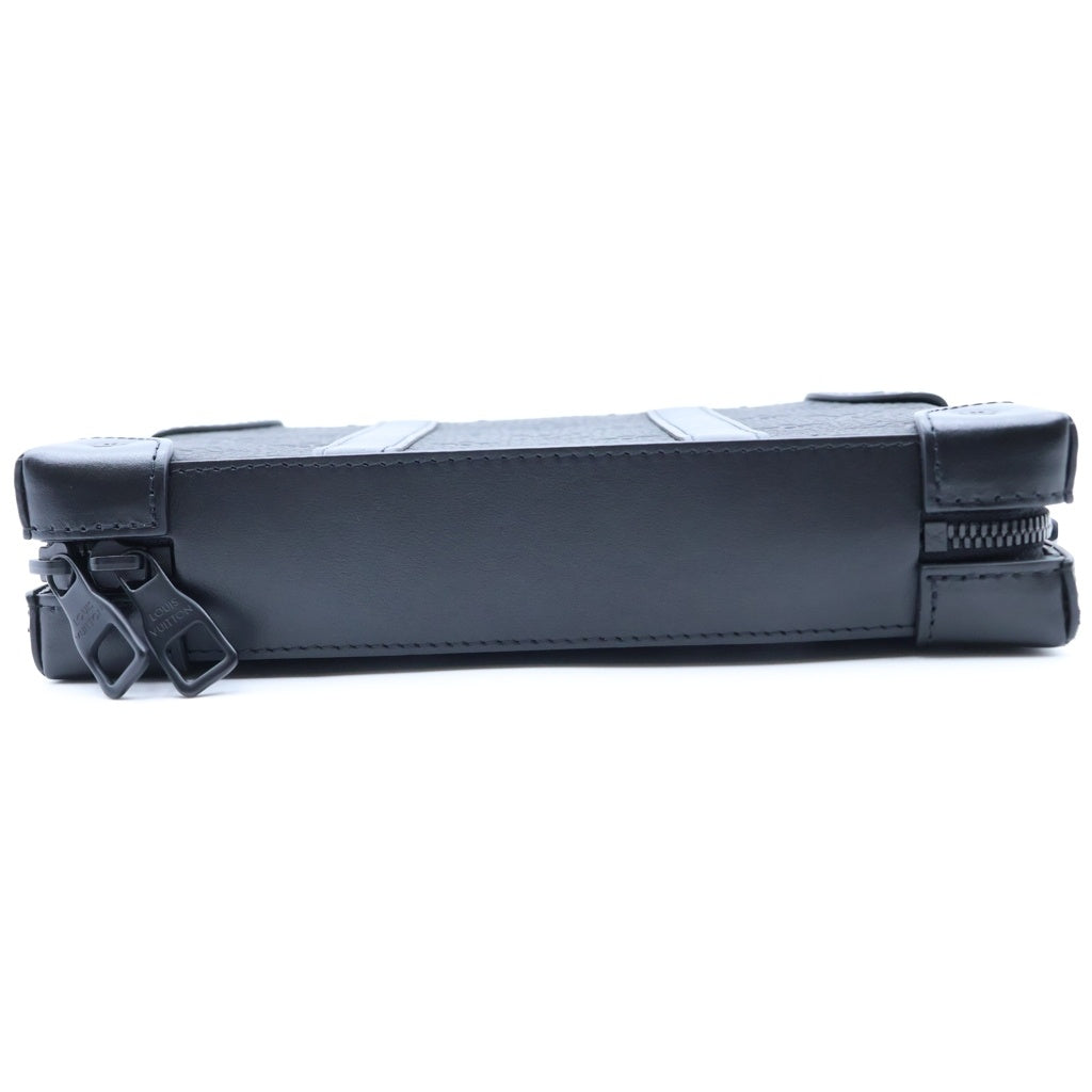 LOUIS VUITTON(ルイヴィトン) モノグラムアンプラント ソフトトランクウォレット ショルダーバッグ ブラック レザー M80224 RFID