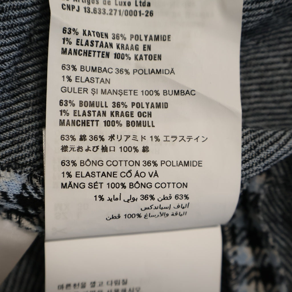 miumiu(ミュウミュウ) 21SS Short Sleeved Dress ギンガムチェック半袖ワンピース ドレス リボン ブラック/ブルー MJA814 1YQE レディース