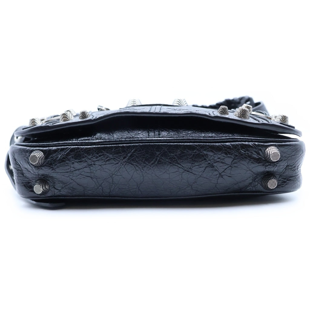 BALENCIAGA(バレンシアガ) LE CAGOLE XS フラップショルダーバッグ ブラック719082