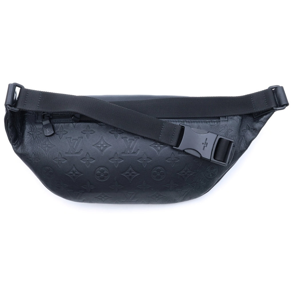 LOUIS VUITTON(ルイヴィトン) モノグラムシャドウ ディスカバリー バムバッグPM レザー ボディ ショルダーバッグ ブラック M46036 レディース