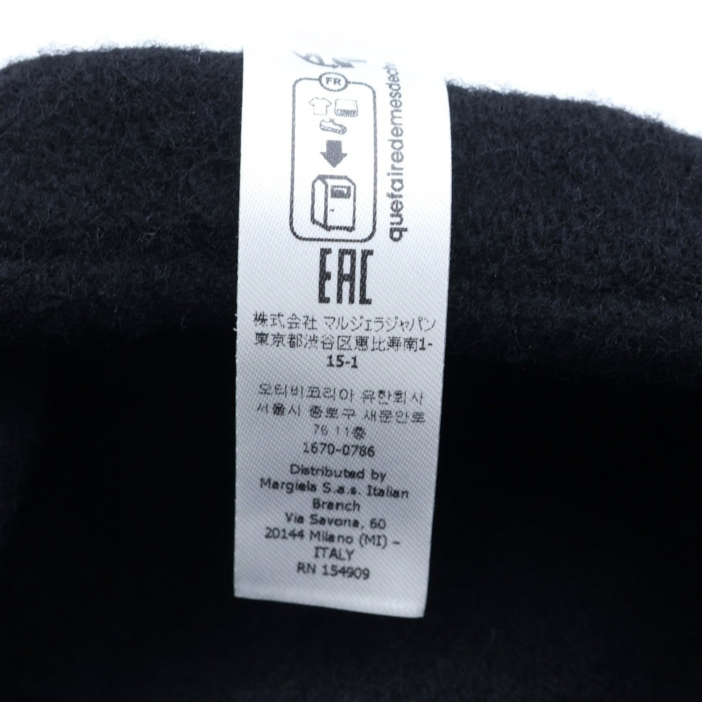 Maison Margiela(メゾンマルジェラ) 23SS 4ステッチ ヘビーウール ベレー帽 帽子 フェルト ブラック SI0TC0001 S60384 レディース