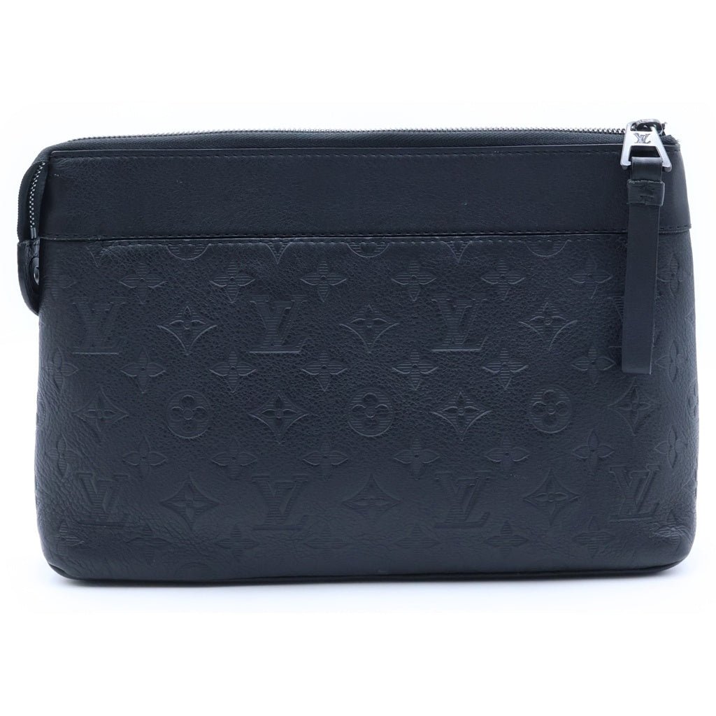 LOUIS VUITTON(ルイヴィトン) モノグラムシャドウ ポシェット・ヴォワヤージュ クラッチバッグ ブラック ノワール M82545 ICタイプ レディース