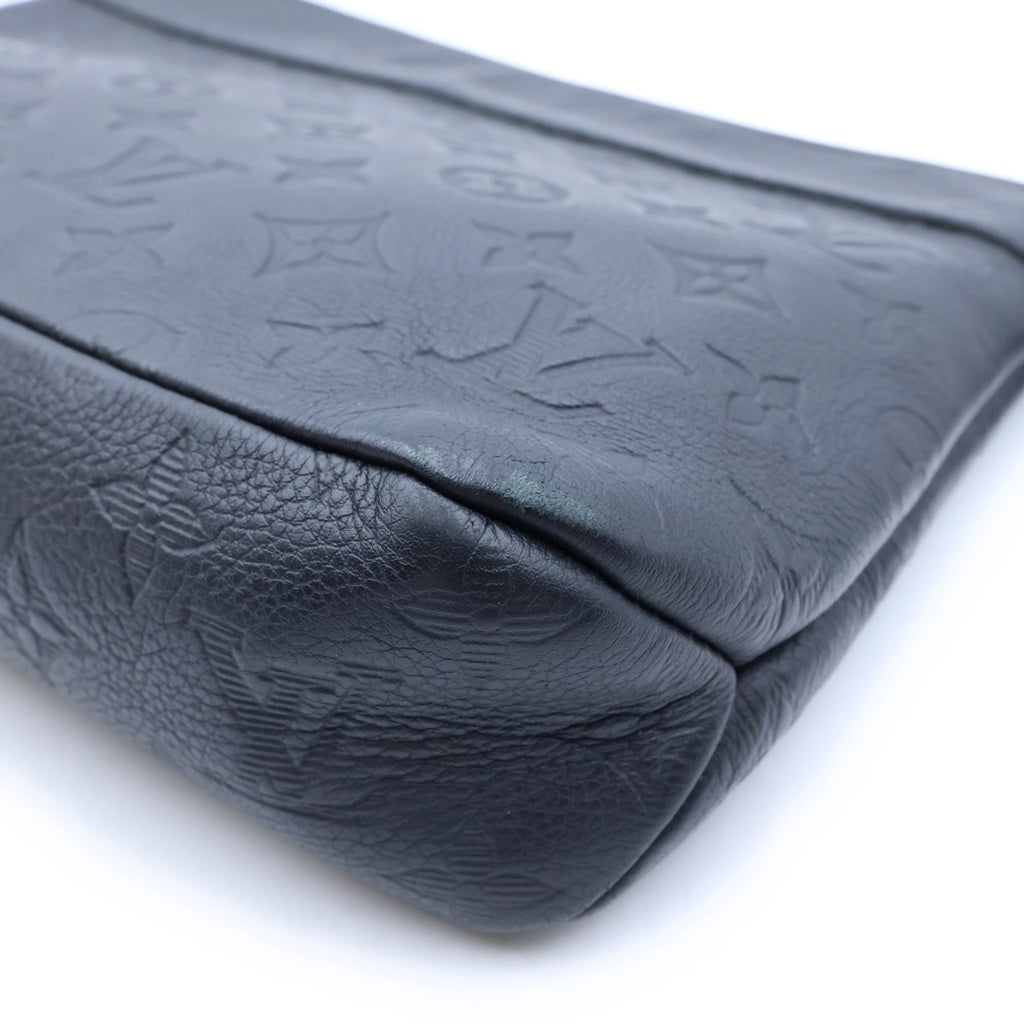 LOUIS VUITTON(ルイヴィトン) モノグラムシャドウ ポシェット・ヴォワヤージュ クラッチバッグ ブラック ノワール M82545 ICタイプ レディース