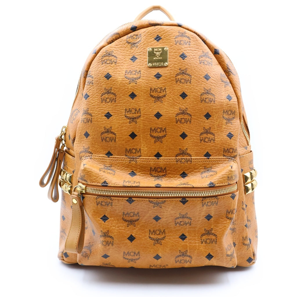 MCM(エム シー エム) Stark サイドスタッズ バックパック リュックサック ブラウン MMKEAVE14CO001 レディース