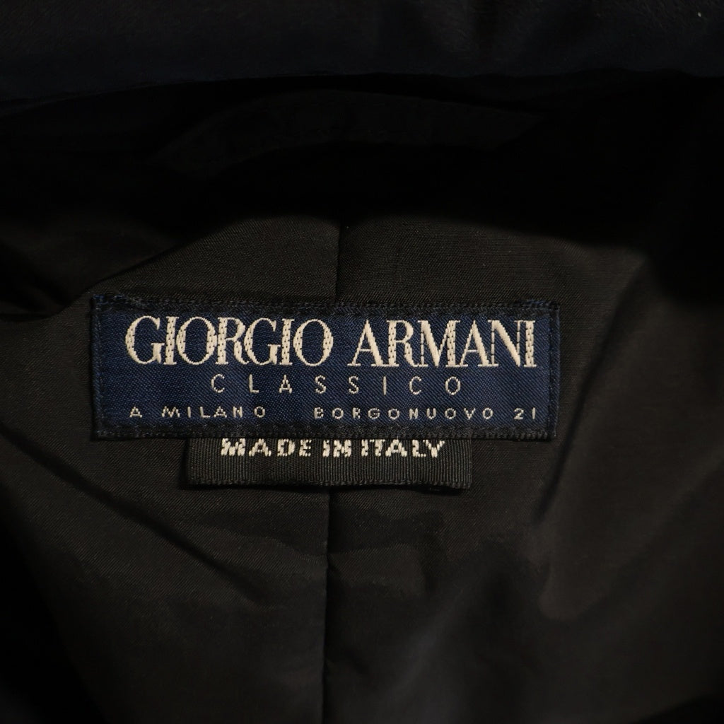 GIORGIO ARMANI(ジョルジオアルマーニ) トレンチコートロング センターベント ベルト付き ブラック