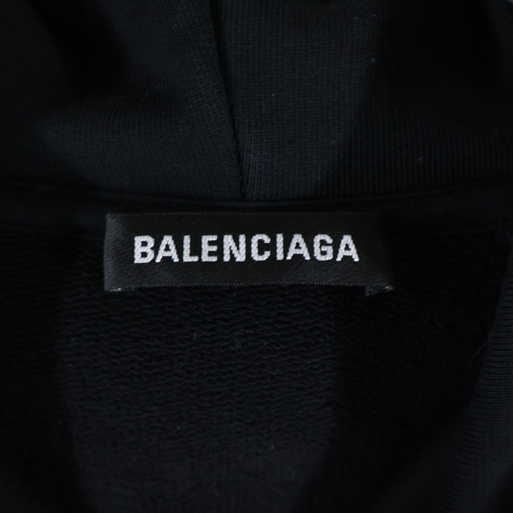 BALENCIAGA(バレンシアガ) 19AW BB MODE HOODIE プルオーバーパーカー コットン ブラック 571194 レディース