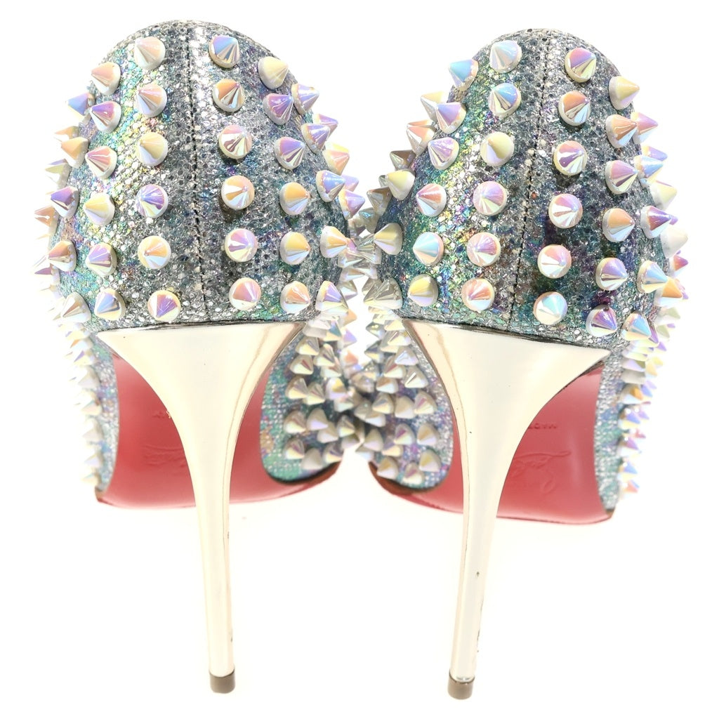 CHRISTIAN LOUBOUTIN(クリスチャンルブタン) スタッズ スパンコール ハイヒール オーロラ レザー レディース