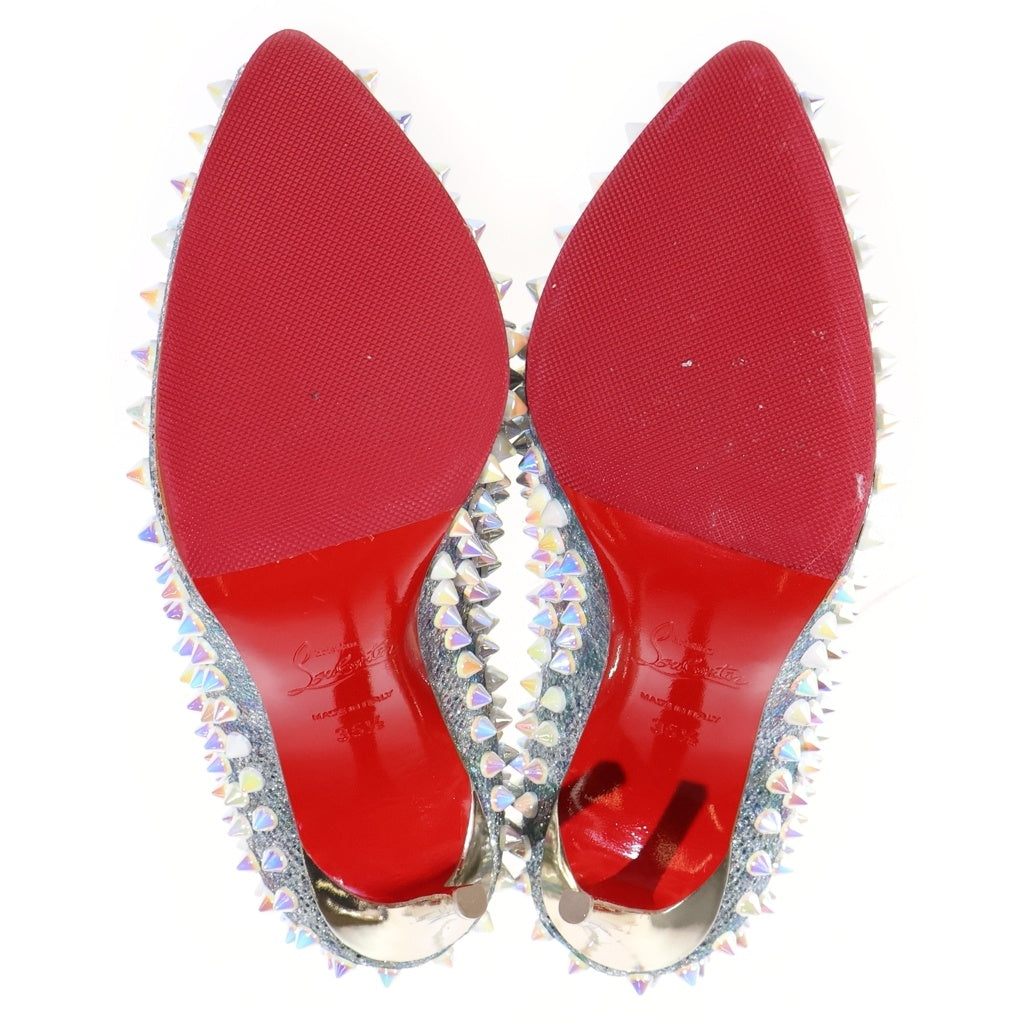 CHRISTIAN LOUBOUTIN(クリスチャンルブタン) スタッズ スパンコール ハイヒール オーロラ レザー レディース