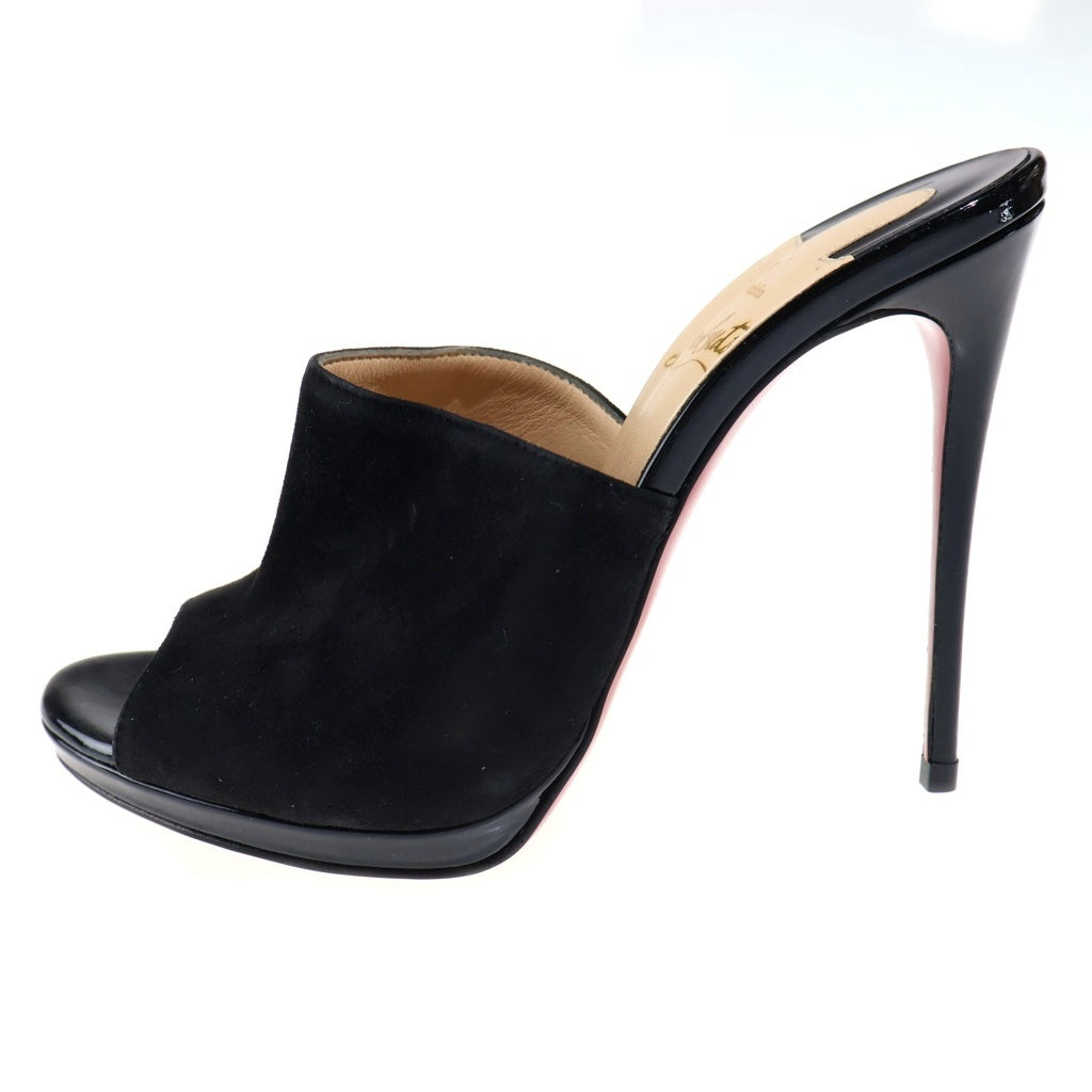 CHRISTIAN LOUBOUTIN(クリスチャンルブタン) フラワー ハイヒール ブラック スエード パンプス レディース