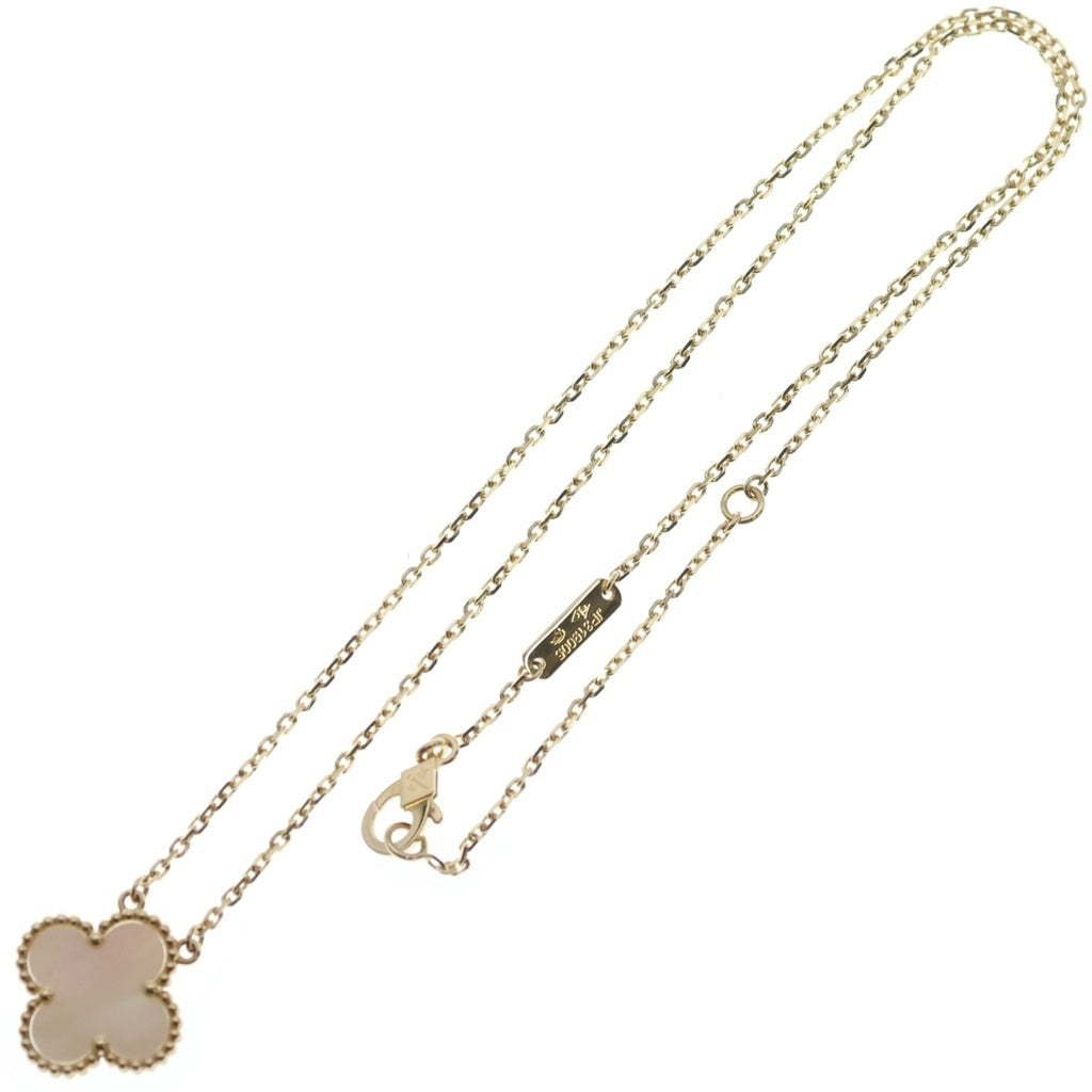 Van Cleef & Arpels(ヴァンクリーフアンドアーペル) ヴィンテージアルハンブラ マザーオブパール ネックレス イエローゴールド Au750YG VCARA45900 レディース