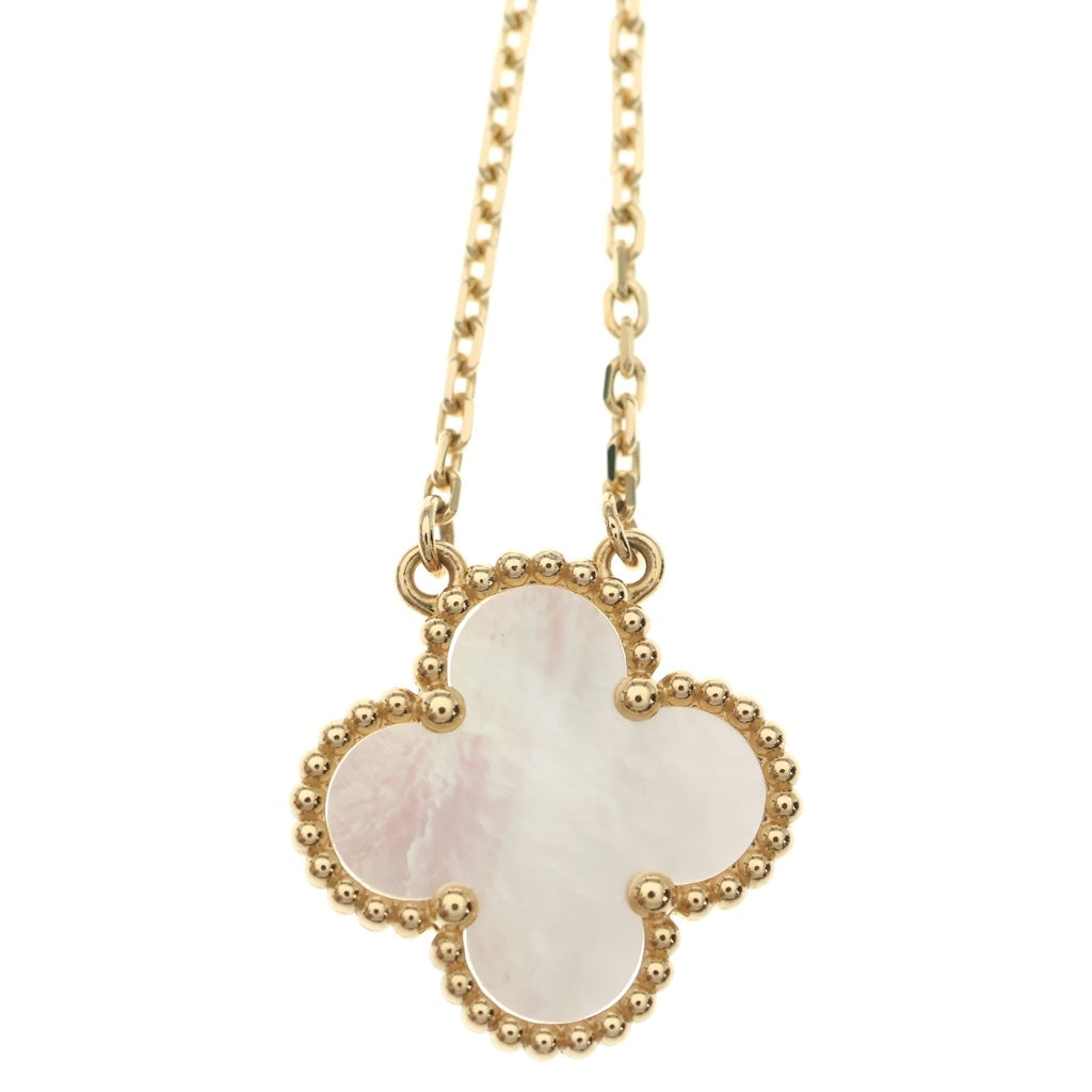 Van Cleef & Arpels(ヴァンクリーフアンドアーペル) ヴィンテージアルハンブラ マザーオブパール ネックレス イエローゴールド Au750YG VCARA45900 レディース