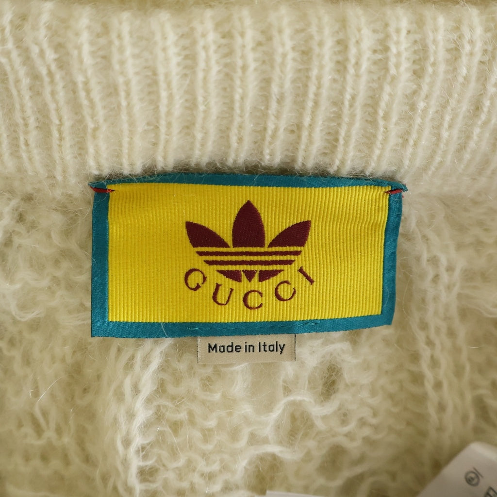 GUCCI(グッチ) ×Adidas アディダス モヘヤニット パンツ ホワイト ウール 721504 レディース