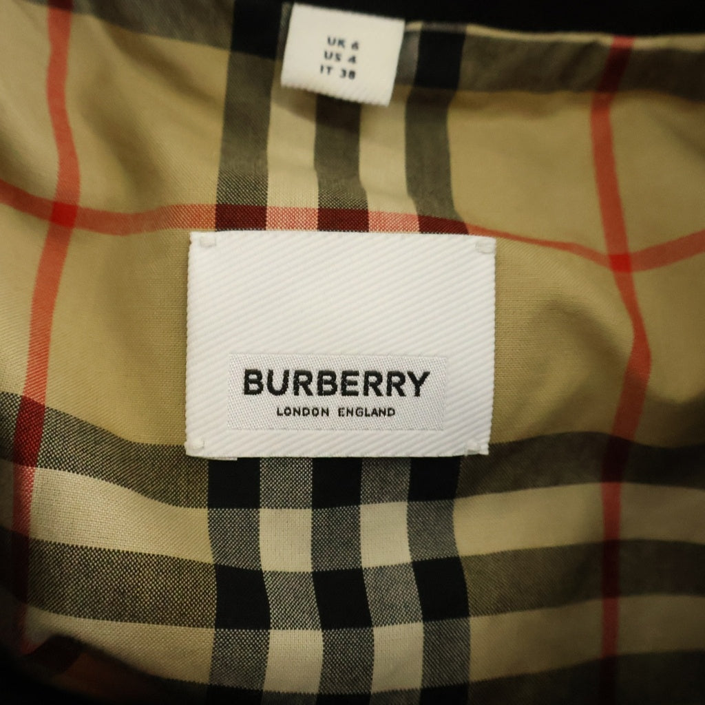 BURBERRY(バーバリー) ホースフェリー プリントステンカラーコート レディース ブラック 8029923