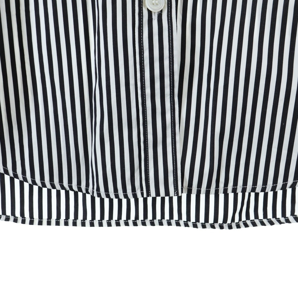 BURBERRY(バーバリー) 20SS コットンストライプ ドレスシャツ ブラック×ホワイト レディース 4564367