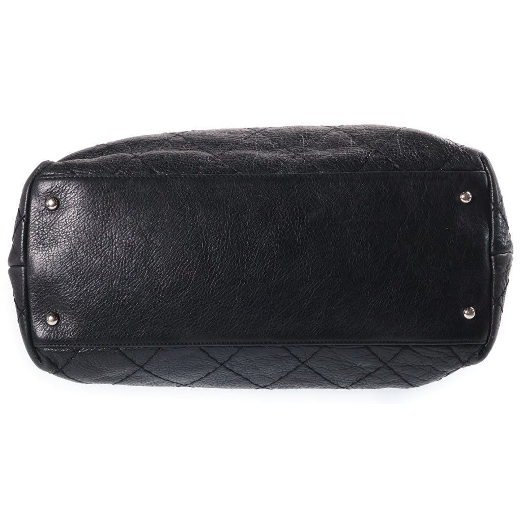 CHANEL(シャネル) チェーントートバッグ ブラック ラムスキン シルバー金具 13番台 レディース