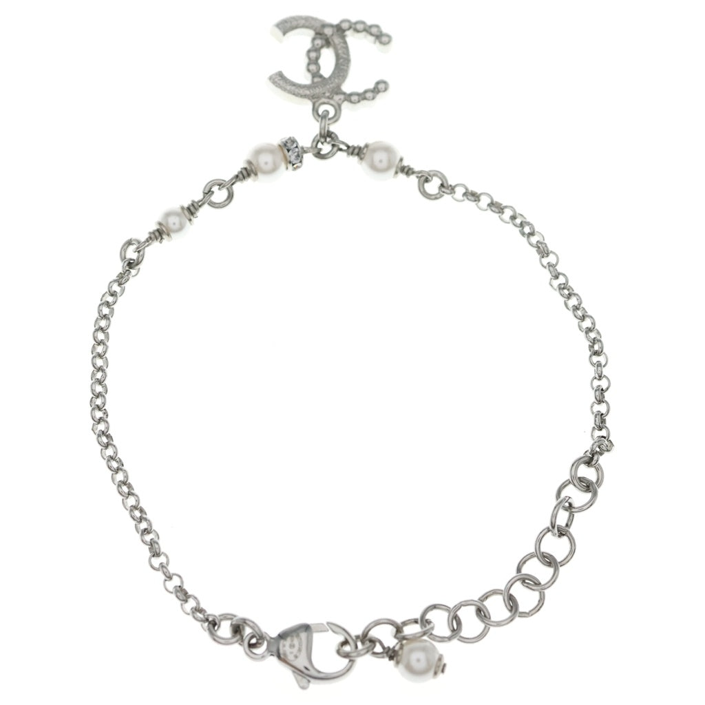CHANEL(シャネル) ココマーク ラインストーン フェイクパール ブレスレット GP B24S レディース