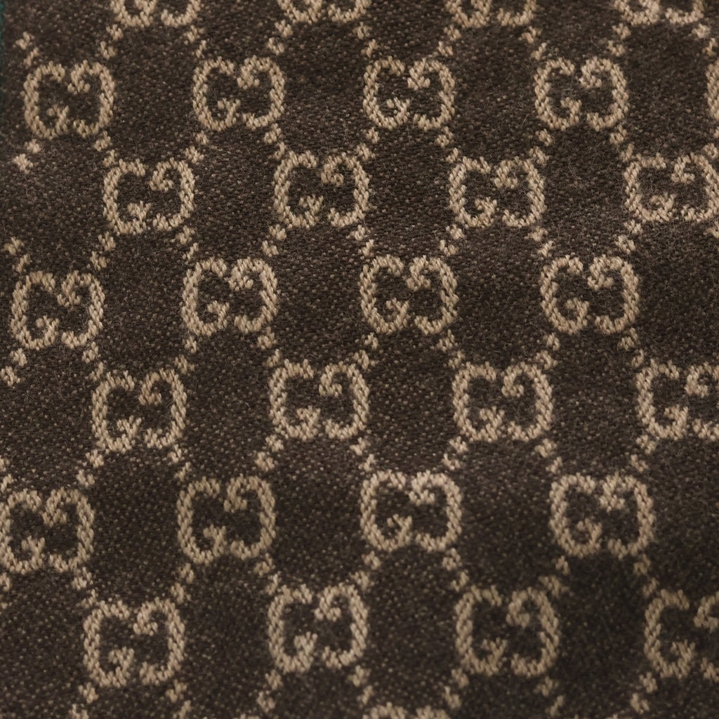 GUCCI(グッチ) GG オフディア マフラー ブラウン ウール レディース