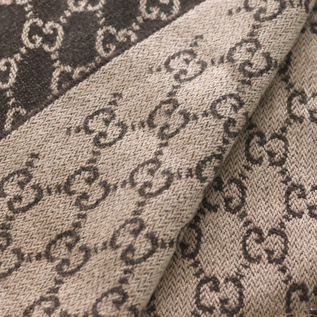 GUCCI(グッチ) GG オフディア マフラー ブラウン ウール レディース