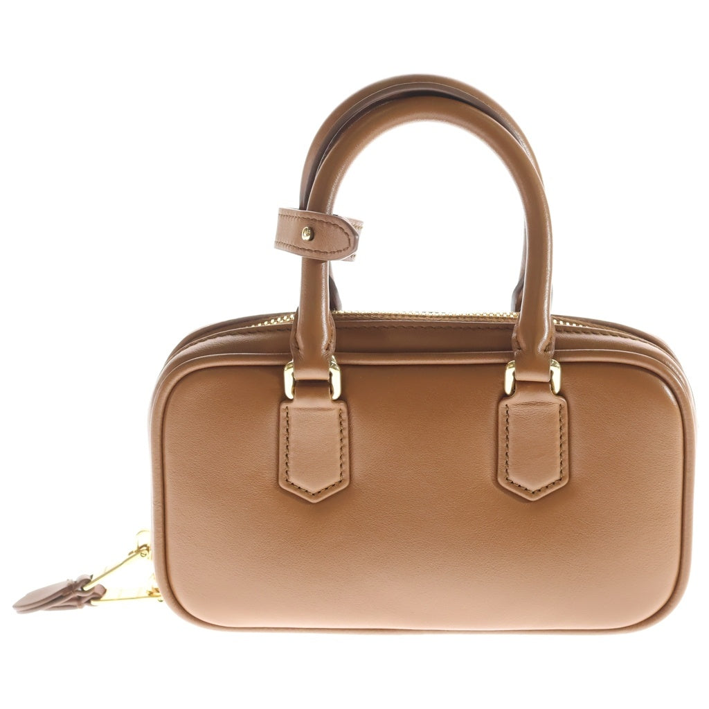miumiu(ミュウミュウ) アルカディ 2WAYバッグ コニャックブラウン レザー ショルダーバッグ 5BB123 レディース