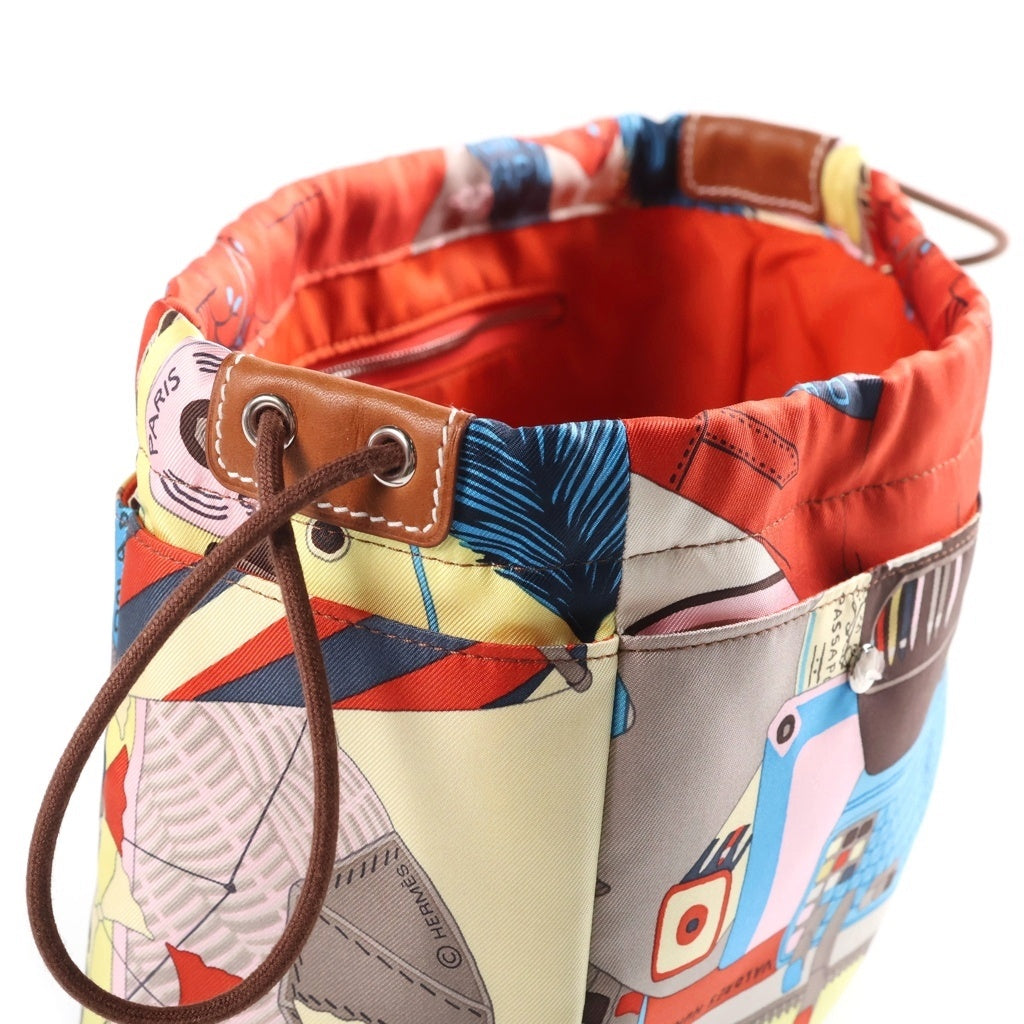 HERMES(エルメス) フールビ25 ポーチ バッグインバッグ ナイロン シルバー金具 K刻印 レディース