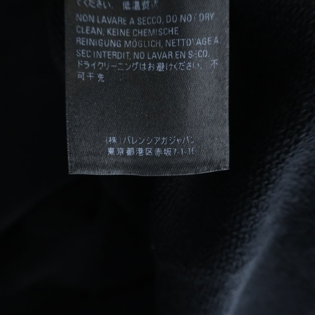 BALENCIAGA(バレンシアガ) バック ロゴ パーカー フーディ コットン ブラック