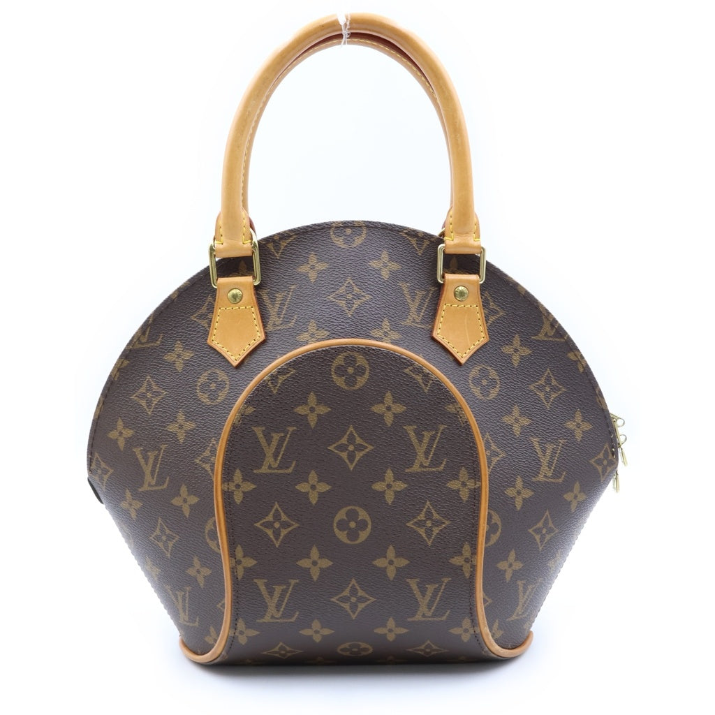 LOUIS VUITTON(ルイヴィトン) モノグラム エリプスPM ハンドバッグ ブラウン レザー×PVC M51127 ゴールド金具 レディース