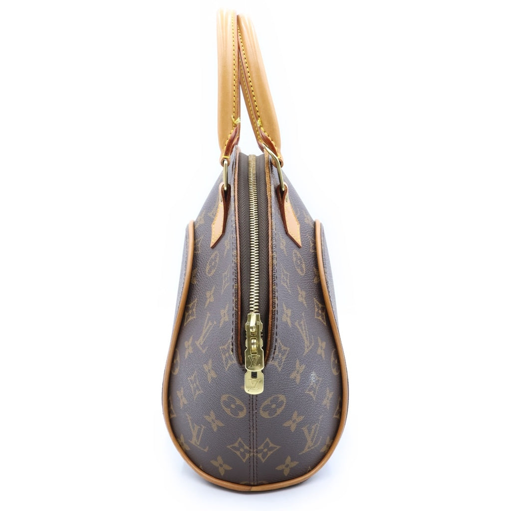 LOUIS VUITTON(ルイヴィトン) モノグラム エリプスPM ハンドバッグ ブラウン レザー×PVC M51127 ゴールド金具 レディース