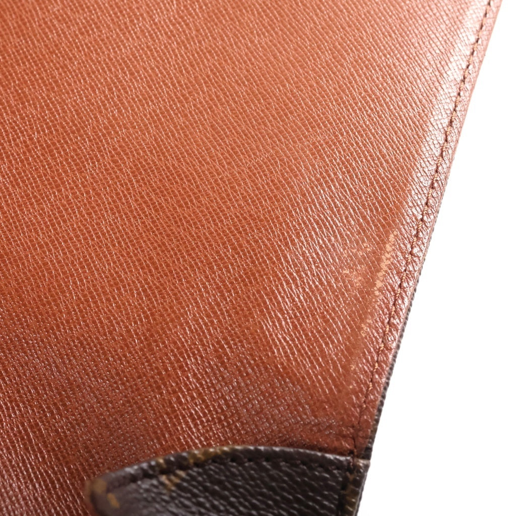 LOUIS VUITTON(ルイヴィトン) モノグラム カルトシエールMM ショルダーバッグ ブラウン レザー×PVC M51253 ゴールド金具 レディース