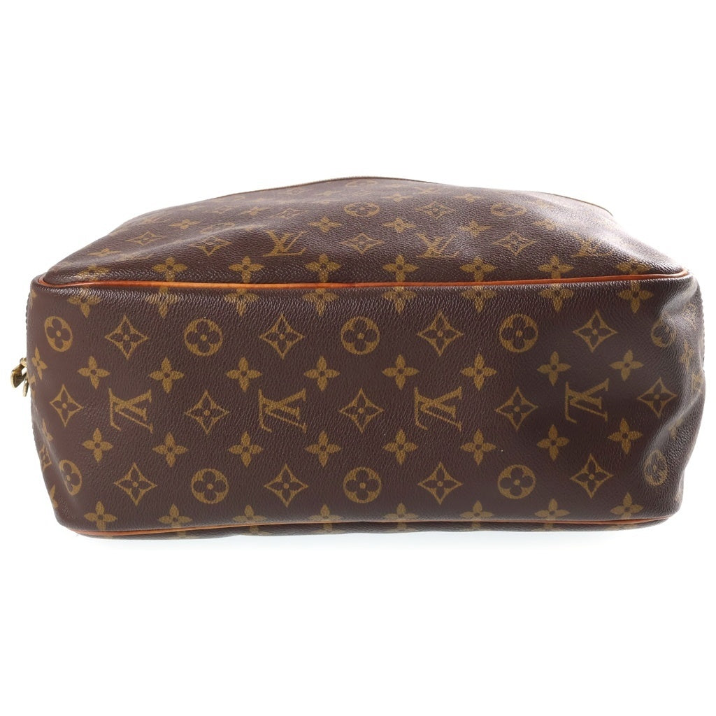 LOUIS VUITTON(ルイヴィトン) モノグラム ドーヴィル ハンドバッグ ブラウン レザー×PVC M47270 ゴールド金具 レディース
