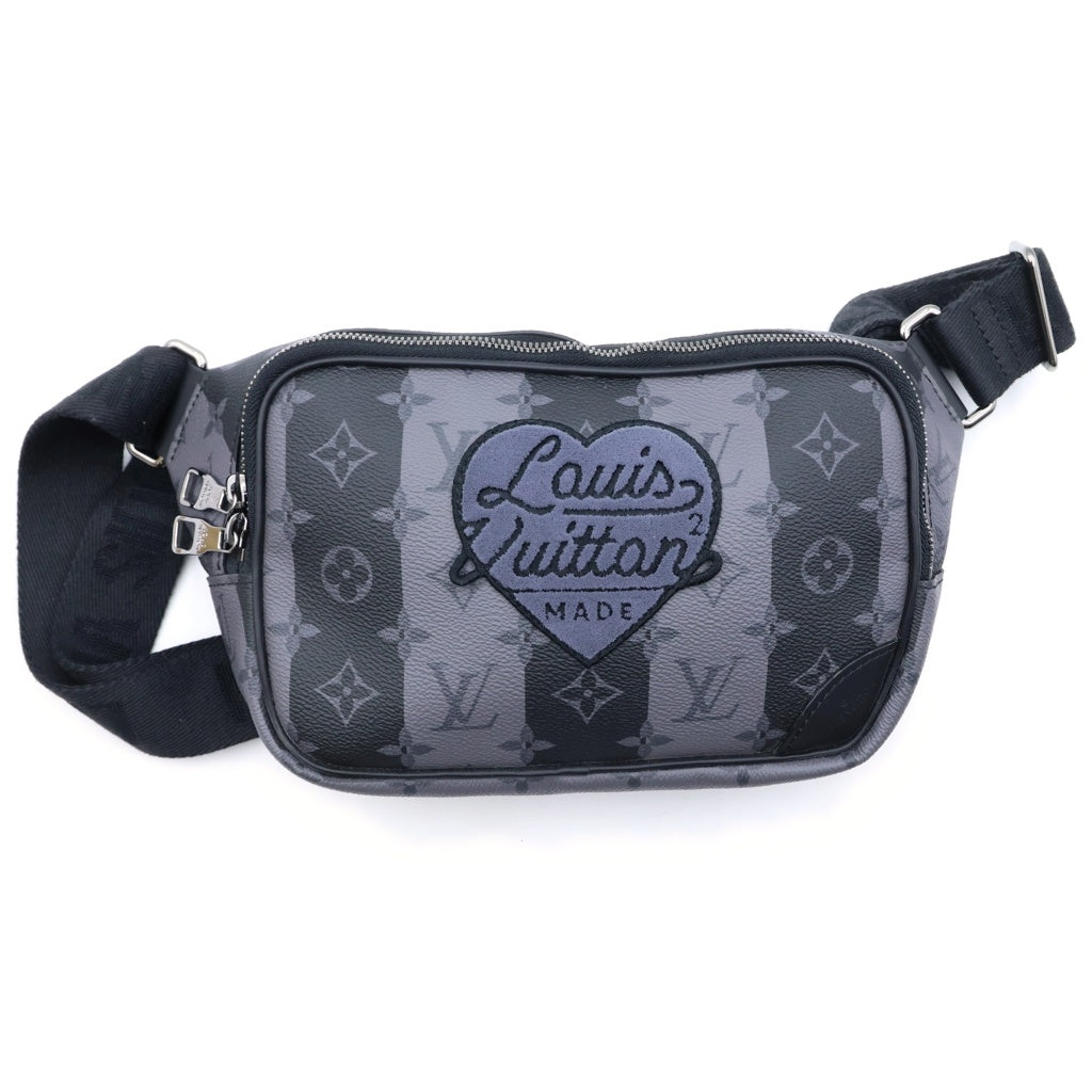 LOUIS VUITTON(ルイヴィトン) モノグラムエクリプス モジュラースリング ウエストバッグ ショルダーバッグ ボディバッグ ブラック PVC レザー M59338 ガンメタ金具 レディース