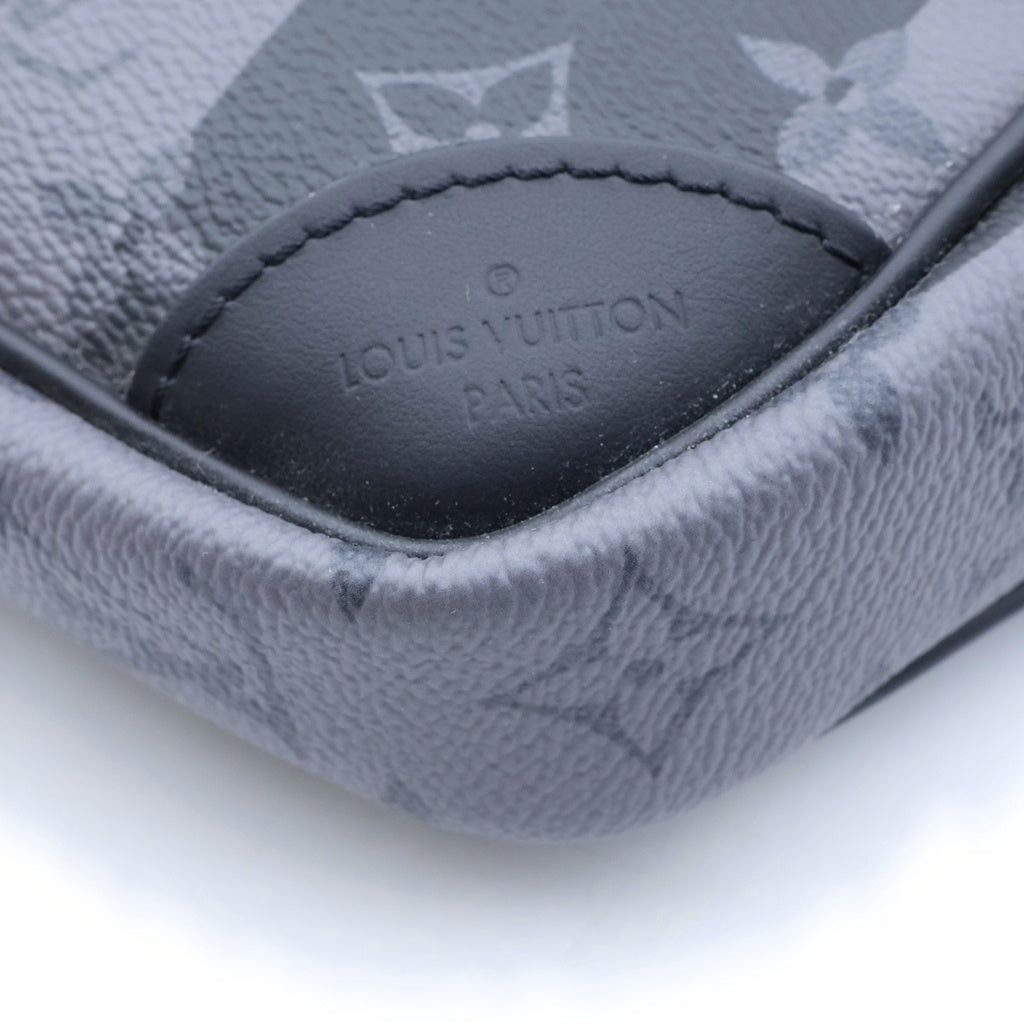 LOUIS VUITTON(ルイヴィトン) モノグラムエクリプス モジュラースリング ウエストバッグ ショルダーバッグ ボディバッグ ブラック PVC レザー M59338 ガンメタ金具 レディース