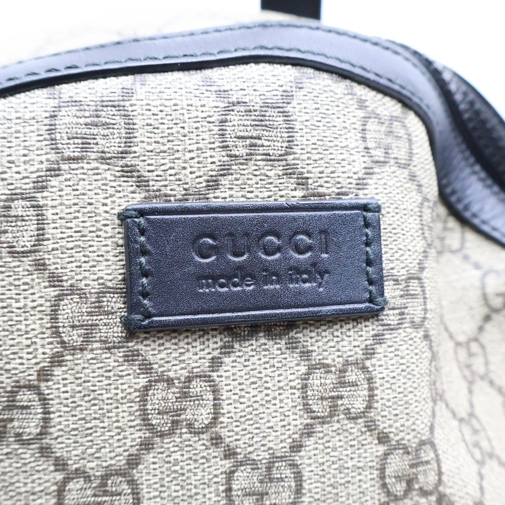 GUCCI(グッチ) GGスプリーム バックパック リュックサック ブラック×ベージュ レザー×PVC 429020 ブラック金具 レディース