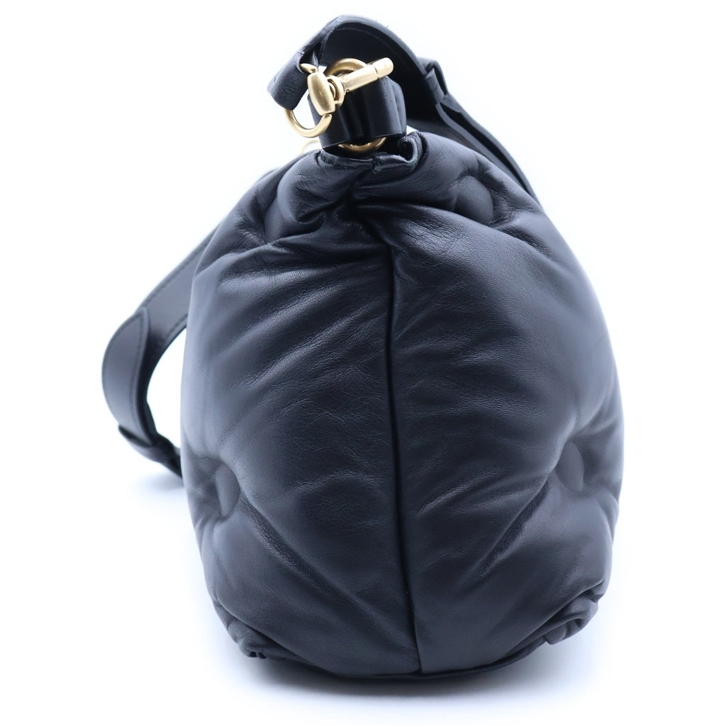 Maison Margiela(メゾンマルジェラ) グラムスラム ショルダーバッグ ブラック レザー ゴールド金具