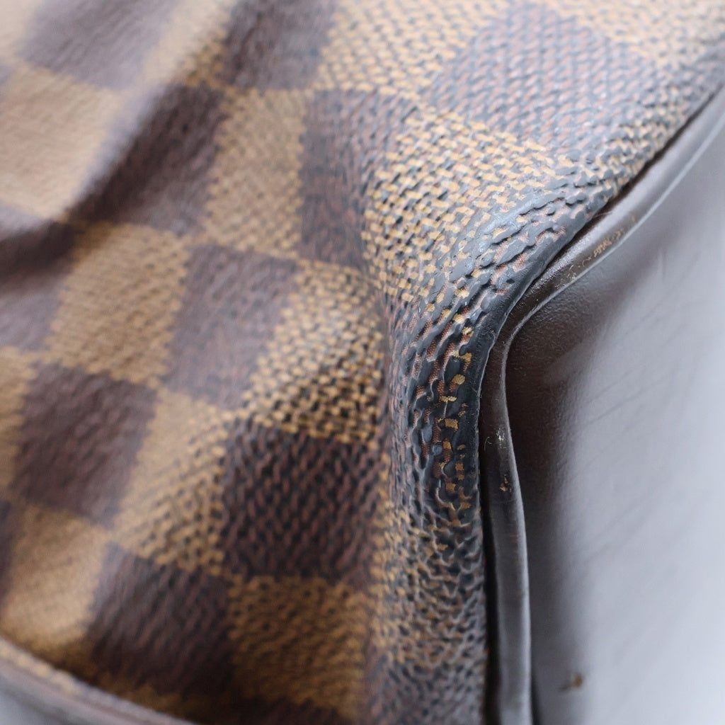 LOUIS VUITTON(ルイヴィトン) ダミエ チェルシー ハンドバッグ トートバッグ ブラウン レザー×PVC N51119 ゴールド金具 レディース