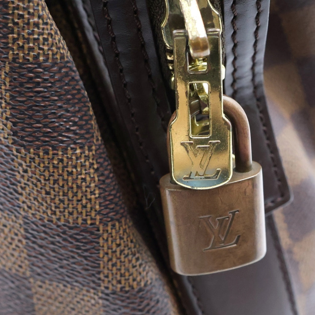 LOUIS VUITTON(ルイヴィトン) ダミエ チェルシー ハンドバッグ トートバッグ ブラウン レザー×PVC N51119 ゴールド金具 レディース