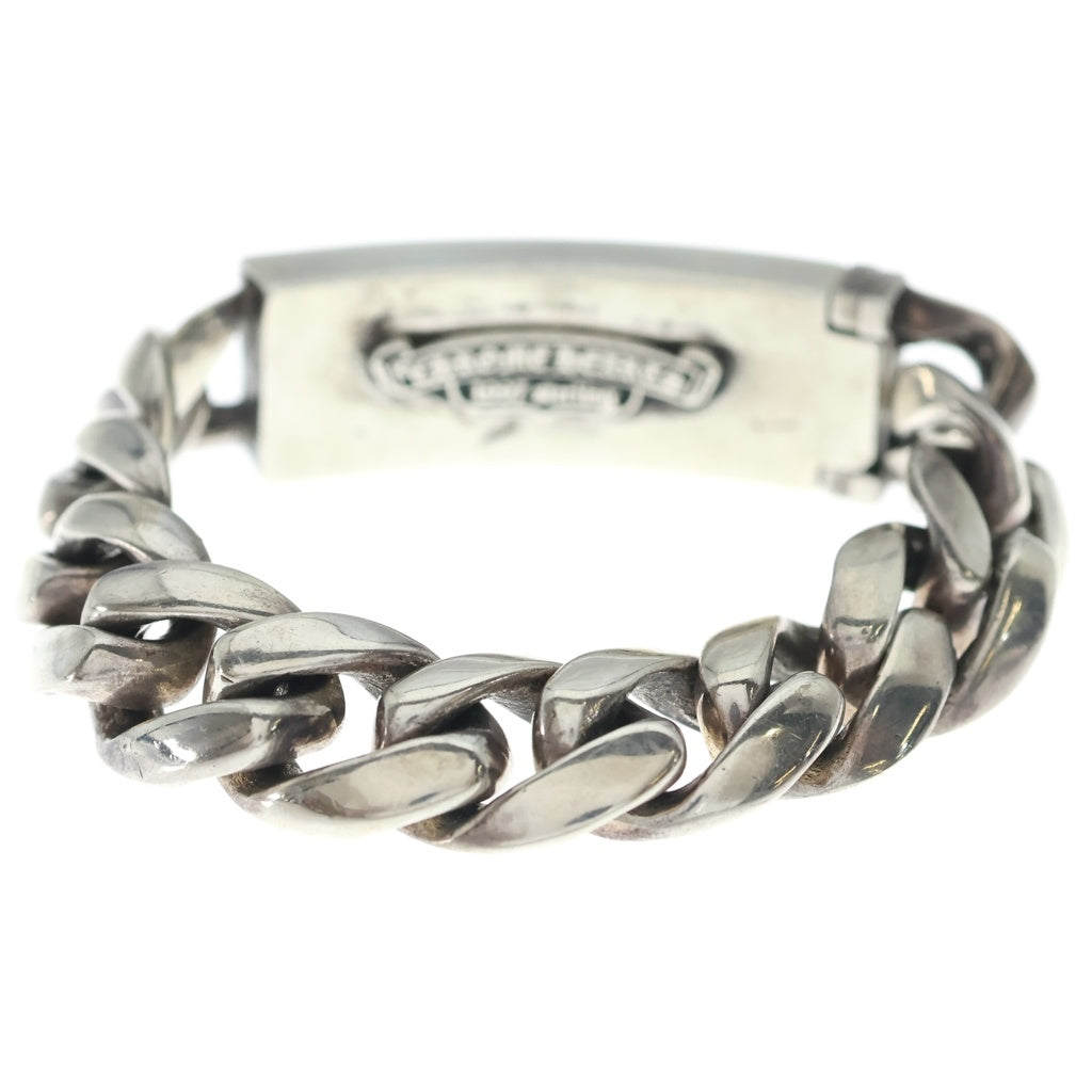 CHROME HEARTS(クロムハーツ) ID FLORAL CRS 1D フローラルクロスIDクラシックリンク 1ダイヤ ブレスレット 11LINK シルバー
