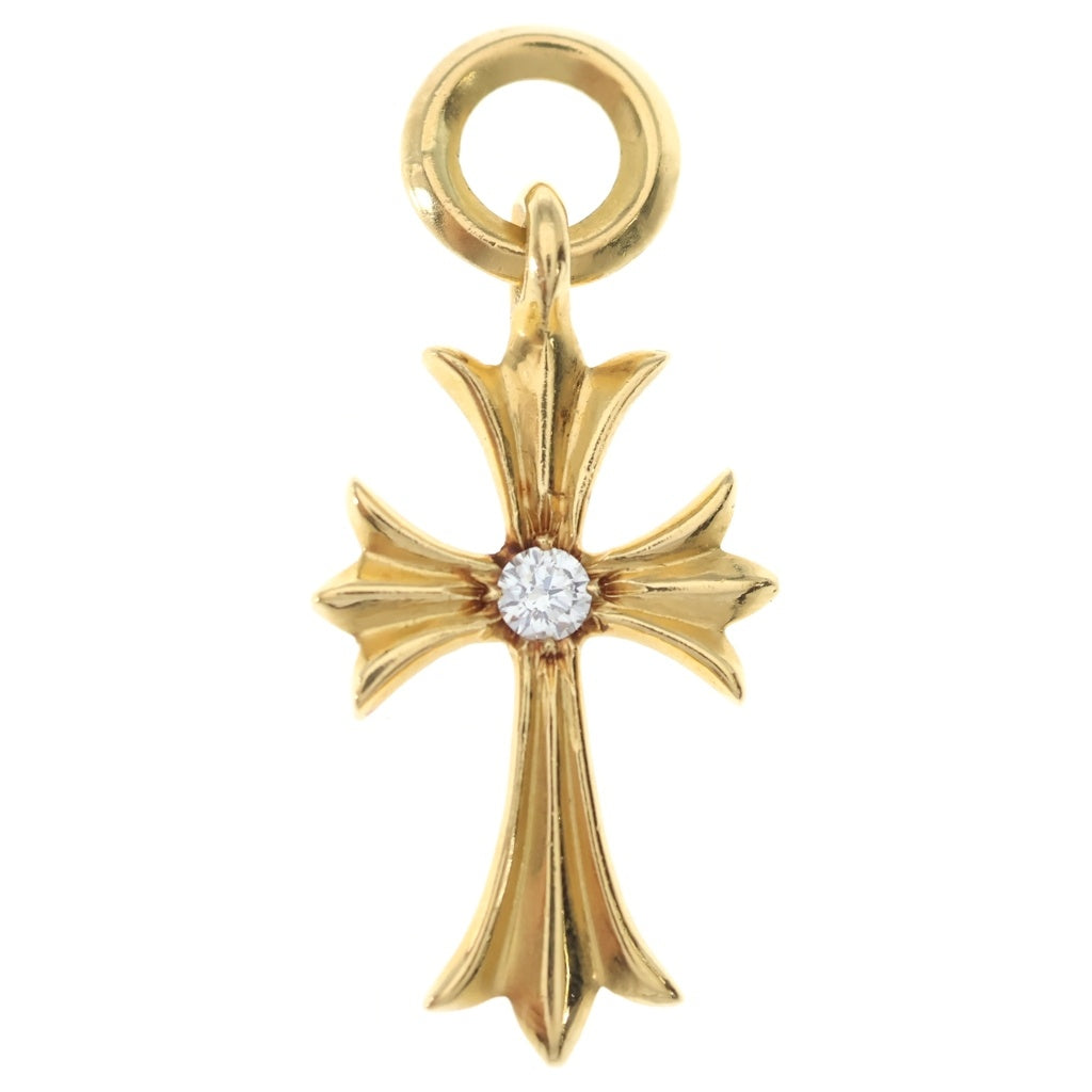 CHROME HEARTS(クロムハーツ) 22K TINY CH CROSS タイニーCHクロス 1ダイヤ ペンダントトップ ゴールド