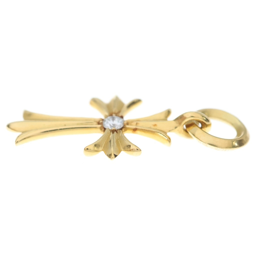 CHROME HEARTS(クロムハーツ) 22K TINY CH CROSS タイニーCHクロス 1ダイヤ ペンダントトップ ゴールド