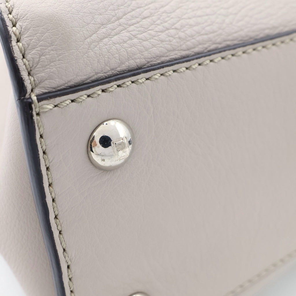 FENDI(フェンディ) ピーカブー セレリア ミディアム ハンドバッグ ローズピンク レザー 8BN290 シルバー金具 レディース